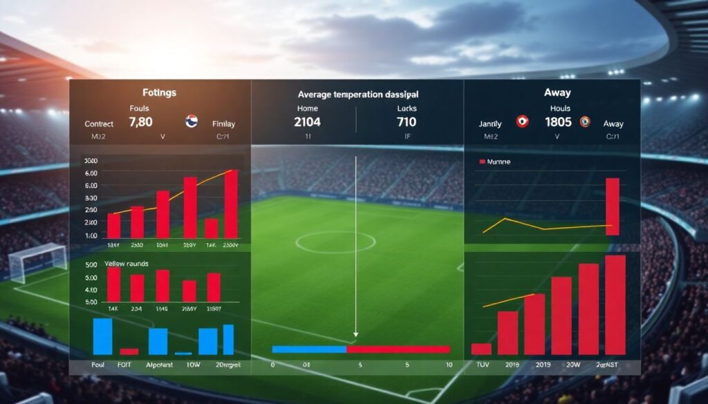 Сравнение дисциплины в домашних и гостевых матчах - иллюстрация