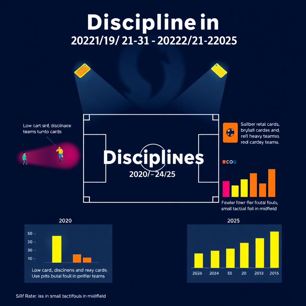 Сравнение дисциплины команд в Лиге чемпионов за последние пять сезонов